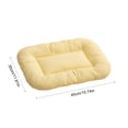thumbnail image 3 of Soft Plush Pet Bed Mat for Dogs Cats Cozy Sleeping Pad Breathable Crate Kennel Cushion Small Medium Large Indoor Floor Mat(Yellow-S), 3 of 6