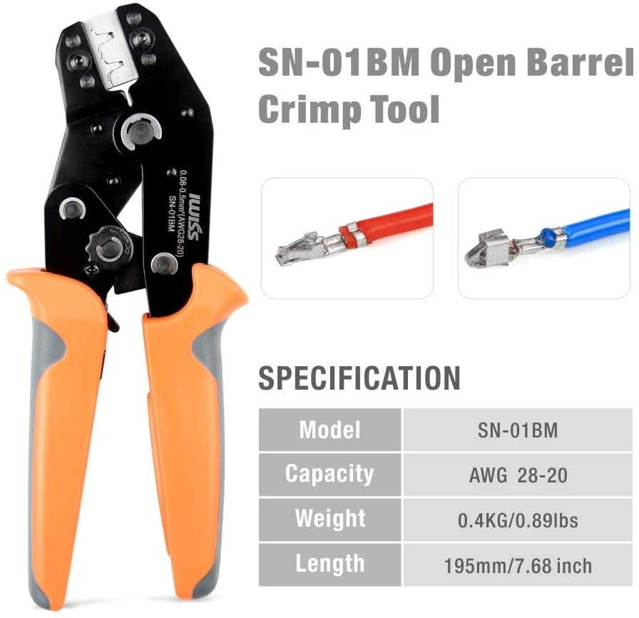 SN-01BM Cold-pressed Spring Terminal Wire Cable Crimping Pliers Crimping Tool 