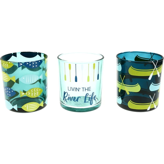 River - 3 Assorted Votive Holders