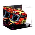thumbnail image 1 of Better Display Cases Versatile Acrylic Display Case - Large Rectangle Box with Mirror, Purple Risers and Black Base 16" x 13" x 14" (V61), 1 of 8