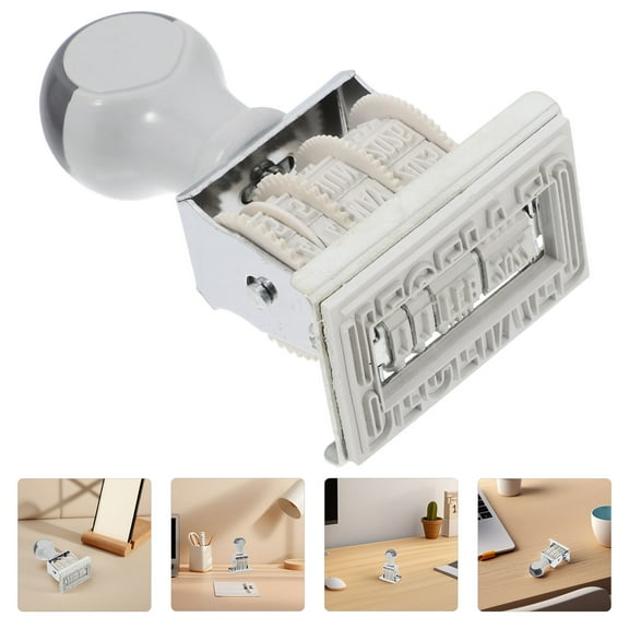 Soimiss Craft Supply Rolling Date Stamp Clear Date Printing Multi Color for General Users 1Set