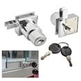 thumbnail image 3 of 1/4x Showcase Sliding Glass Door Lock Set W / Key for Display Cabinet Terrarium, 3 of 8