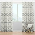 thumbnail image 1 of Designart 'Floral Retro Botanical Pattern I' Mid-Century Modern Blackout Curtain Panel, 1 of 4