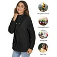 thumbnail image 3 of ZHENWEI Women's Waterproof Rain Jackets Lightweight Packable Raincoats Outdoor Hooded Windbreaker with Pockets, 3 of 6