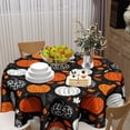 thumbnail image 6 of Autumn Pumpkin Table Cloth Circle - Fall Tablecloth Round 60 Inch Maple Leaf Table Cover for Seasonal Holiday Dining Party Thanksgiving, 6 of 6