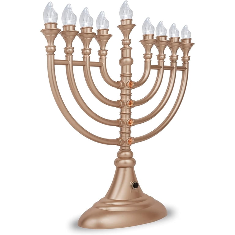 Aviv Judaica LED Electric Menorah, Gold, Battery or USB photo 2