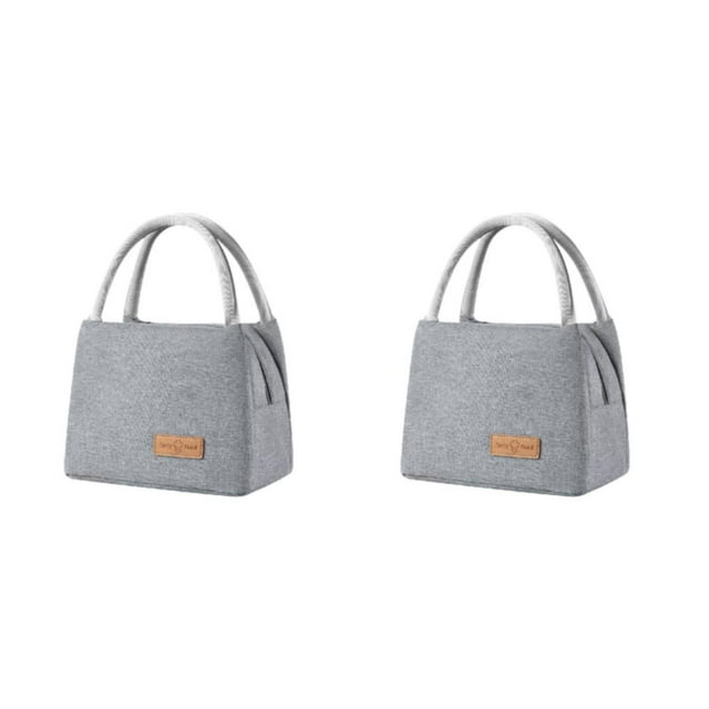 kurtrusly Bento Bag For On Go Meals Busy Lifestyles Multi-Purpose Picnic Bags Large+Grey 2Set