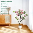 thumbnail image 5 of Gaderth 4FT Artificial Tree, Tall Pink Faux Blossom Plant in Pot, Faux Floor Plant, Fake Pink Flowers Potted, Silk Floss Tree, Wedding Decor Artificial Flowers for Outdoors Indoors, 5 of 8