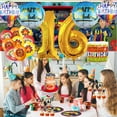 thumbnail image 4 of Fireman Sam Balloons Party Supplies 16th Decor Tableware Birthday Cake Topper Decorations Banner Backdrop, 4 of 7