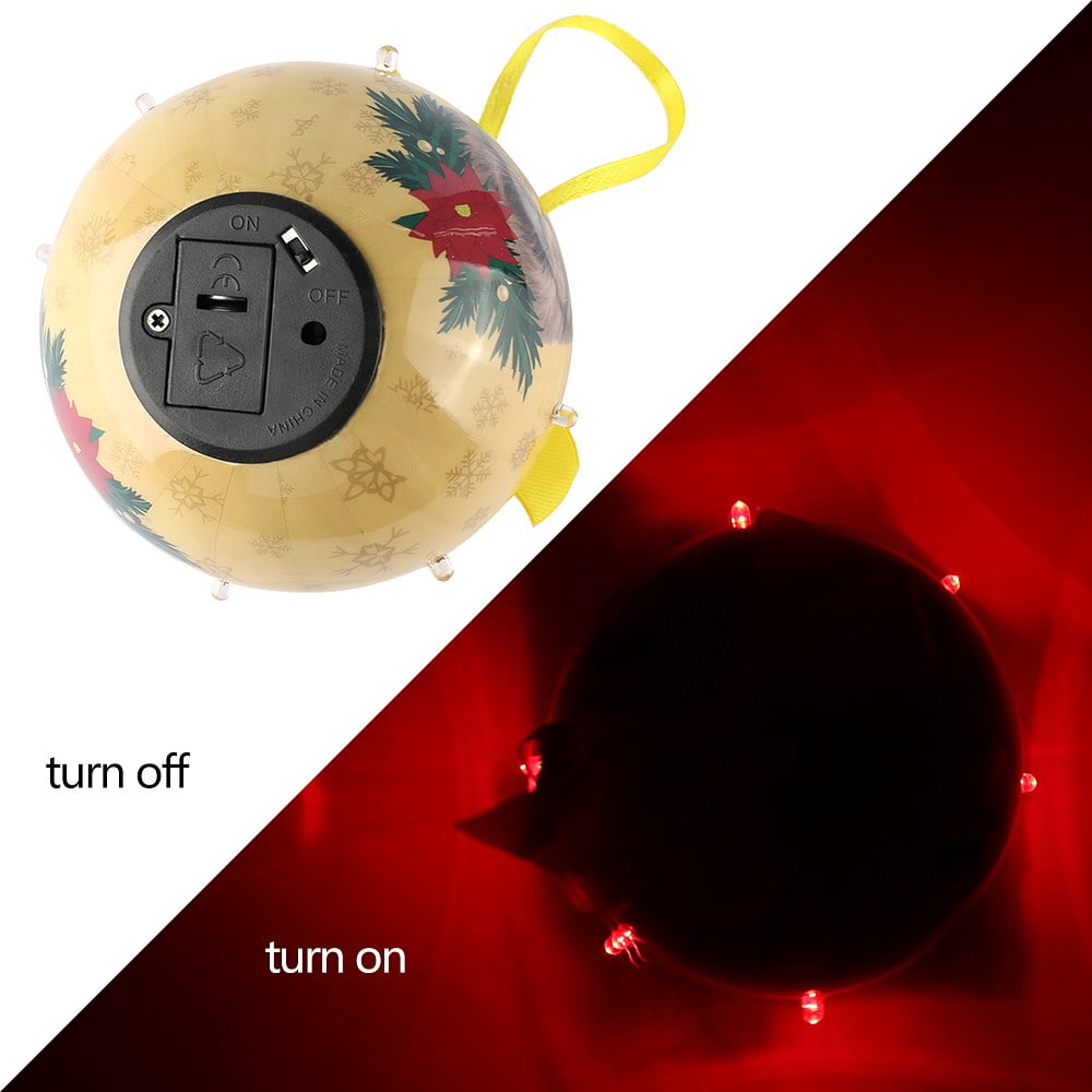 Dog Collection Twinkling Lights Christmas Ball Indoor Decorative Ornament