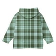 thumbnail image 4 of SERTG Boys and Girls Checkered Hooded Jacket Zip Front Long Sleeve Sporty Casual Outerwear Top for Children 4-12 Years(Green,10 Years), 4 of 6