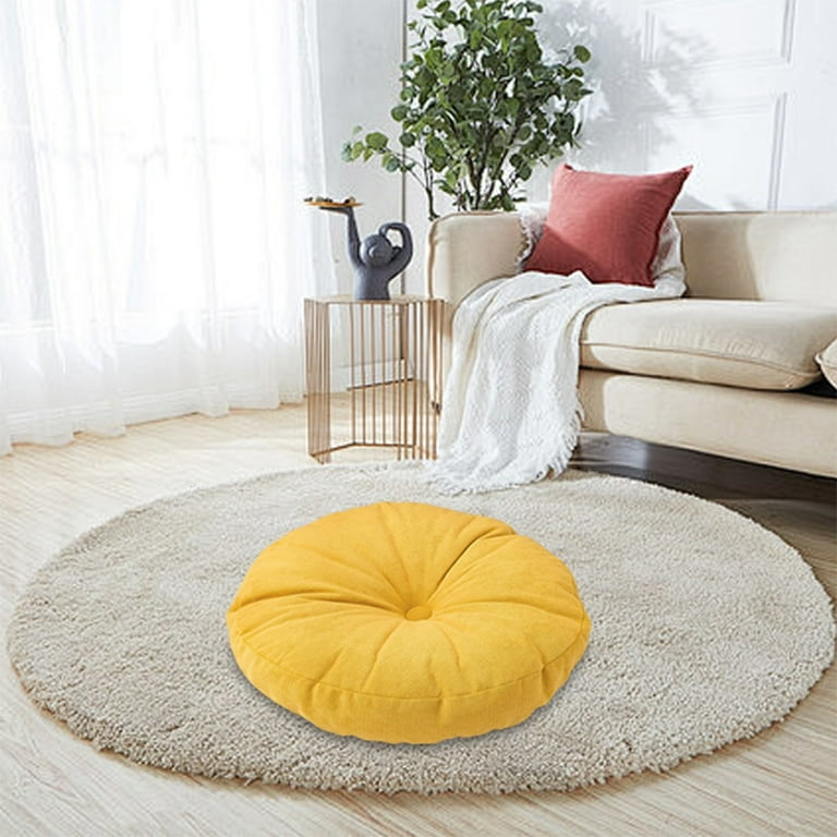 HOZVOMI Round Floor Cushion Thickened Washable Tatami Pillow for