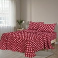 thumbnail image 3 of RUVANTI Flannel Sheets Twin Xl Size - 100% Cotton Double Brushed Twin Xl Sheets Set, Deep Pockets 16 Inches, All Seasons Breathable & Extra Soft Bed Sheets, Warm & Cozy, 3 Piece, Red Christmas, 3 of 9