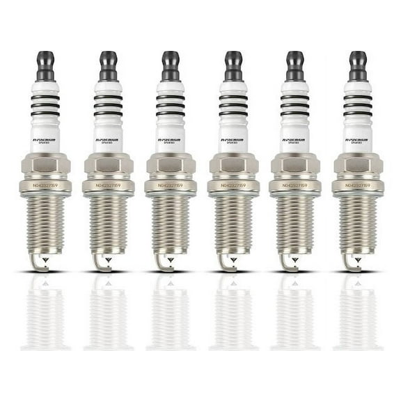 Spark Plug Set 6 - Compatible with 2001 - 2006 BMW X5 3.0i 3.0L 6-Cylinder 2002 2003 2004 2005