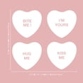thumbnail image 4 of Set of 4 Valentines Day Vinyl Wall Art Decal - Assorted Heart Candies - 10" x 11" Each - Valentine’s Home Living Room Bedroom Fun Indoor Outdoor Apartment Coffee Shop Decor (10" x 11" Each, Black), 4 of 4