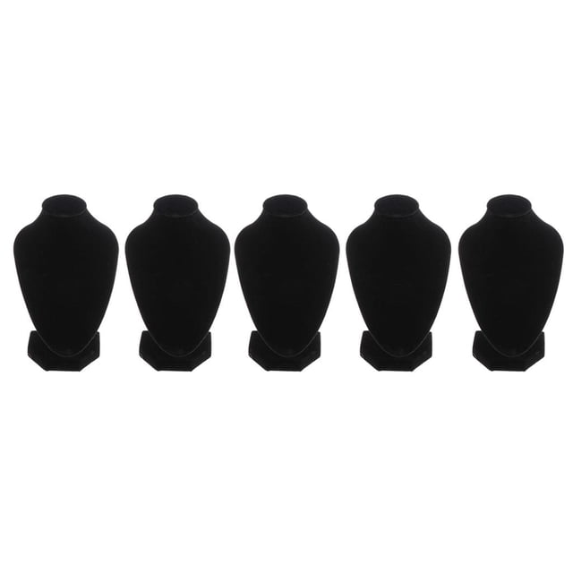 5Pcs Negro Collar Busto Soportes De Exhibición De Joyería Soporte Para Bastidor shamjiam Estante de exhibición de la joyería