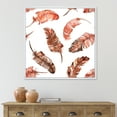 thumbnail image 2 of Designart 'Ethinic Orange Feathers On White' Bohemian & Eclectic Framed Canvas Wall Art Print, 2 of 5
