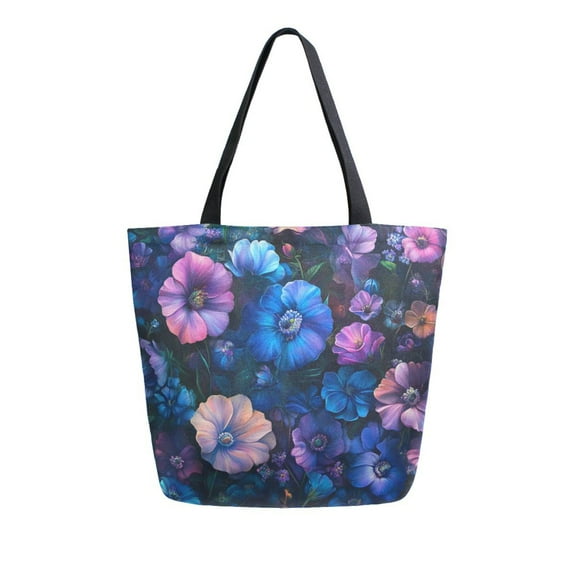 DIXRUYEE Tote Bag Women Weekender Travel Bag Shoulder Handbag Colorful Floral Symphony Printed