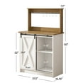 thumbnail image 5 of DreamCurship Farmhouse Coffee Bar Cabinet with Storage, Buffet Cabinet Kitchen Storage Cabinet with Hutch, Small Coffee Station, Rustic,Wood，White, 5 of 8