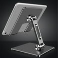 thumbnail image 3 of ruzhgo Tablet Holder Bracket Adjustable Universal Alloy Desktop Stand Bearing Storage Rack Household Dormitory Company Office Silver Type1 Gray Type1, 3 of 6