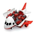 thumbnail image 2 of Godderr Kids Toddler Plane Toy Set，Large Passenger Plane Model，Plastic Airplane Inertia Car Plane* 1pcs+Alloy Car * 6pcs, 2 of 5