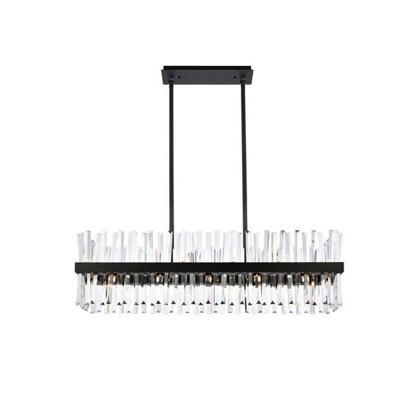 Open Box Serephina 42 inch crystal rectangle chandelier light in black
