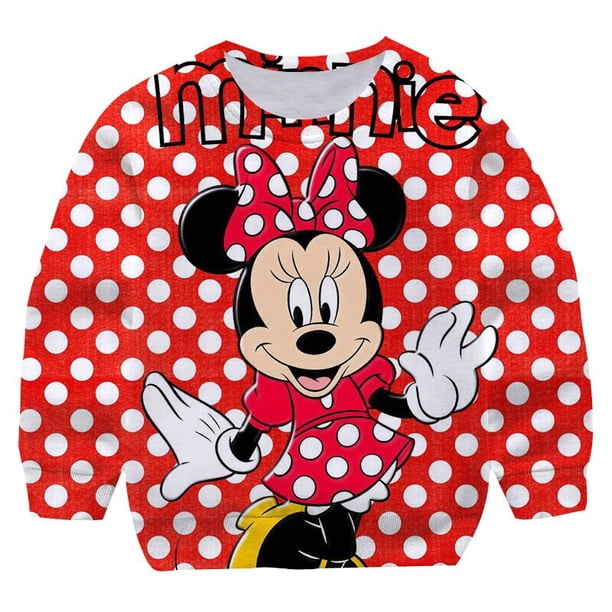 Bebé niñas niños encantador Mickey Mouse Minnie manga larga cuello redondo sudaderas niño dibujos animados sudaderas Otoño Invierno bebé Outfit10T Gao Jinjia LED