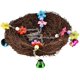 thumbnail image 4 of Nido de columpio para pájaros de paja Natural, columpio para pájaros con campanas para periquitos, guacamayos y loros, 4 of 5