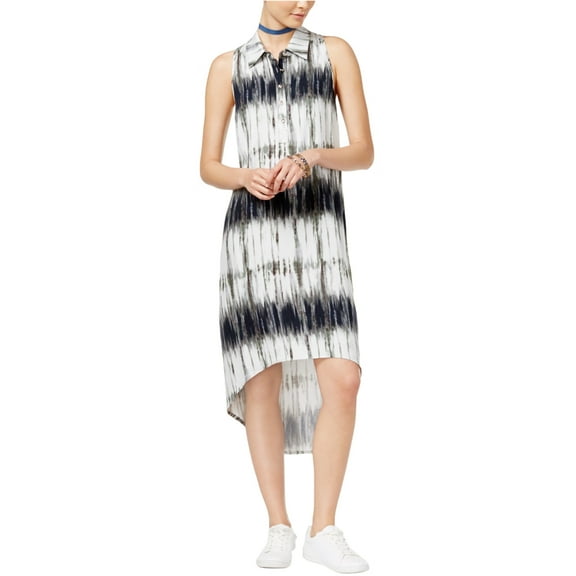 Teeze Me Juniors Sleeveless Collared High Low Tie Dye Shirt Dress 5/6