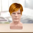 thumbnail image 2 of facefd PVC Adult Male Mannequin Head Head Bust Professional Display stand Hat, 2 of 9