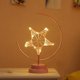 thumbnail image 4 of Lámpara de mesa de noche romántica, lámpara de escritorio LED, lámparas de mesa que cuidan la vista para la sala de estar batería rosa 3x AA, 4 of 9