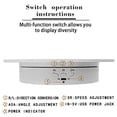 thumbnail image 3 of Qinmay Placa giratoria eléctrica de 360 ​​grados, soporte de exhibición antideslizante de rotación suave ajustable de bajo ruido recargable para productos fotográficos (blanco, 7,8 pulgadas/carga 17 L, 3 of 5
