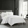 thumbnail image 6 of Alfrey 3 Piece Organic Cotton Duvet Cover Set Solid White With Dual Stripe Embroidered Border Hotel Collection Bedding, 6 of 8