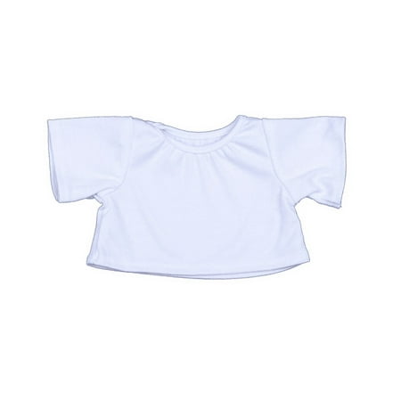 White T-Shirt Outfit for 6-10 Inch Stuffed Animals Soft Plush Toy Clothing Easy Dress-Up White T-Shirt Outfit for 6-10 Inch Stuffed Animals Soft Plush Toy Clothing Easy Dress-Up