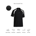 thumbnail image 7 of Expert Brand Men's Oxymesh™ Dry Fit Athletic Par Polo Shirt, Black/White, Medium, 7 of 7