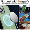 thumbnail image 2 of Funda magnética para iPhone 12 Pro Max [Compatible con Magsafe] [Protección contra caídas de grado militar] Funda protectora translúcida mate delgada a prueba de golpes para iPhone 12 Pro Max, verde, 2 of 8