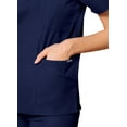 thumbnail image 4 of Adar Universal Unisex Scrubs - V-Neck Tunic Scrub Top - 601 - Navy - 2X, 4 of 7