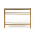 thumbnail image 5 of Evelyn&Zoe Sivil 55" Wide Rectangular Console Table with Metal Shelves, Matte White, 5 of 7