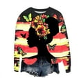 thumbnail image 4 of Tnhcen Women's Black History Month Crewneck Sweatshirt - Oversized Stretchy Long Sleeve Tops with Print Plus Size Casual Daily Wear (S-2XL), 4 of 4