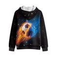 thumbnail image 5 of Uorisanigo Zip Up Hoodies Hooded Sweatshirt Kids Casual Long Sleeve Flame Soccer Ball Hooded Sweatshirts Soft Jacket Pullover Shirts Spring Fall Activewear Hoodie, 5 of 8