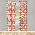 thumbnail image 5 of Ambesonne Poppy Flower Window Curtains, Buds and Blossoms Art, Each 28" W x 84" L, Dark Coral Reseda Green, 5 of 5