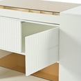 thumbnail image 6 of Aukfa Vanity Dresser Storage Cabinet with Glass Tabletop for Women Bedroom,White, 6 of 7