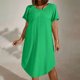 thumbnail image 4 of mfyjkho Vestidos casuales para mujer, Vestido de fiesta con cuello cuadrado y manga corta de color liso para mujer Vestidos de fiesta para mujer l, 4 of 9