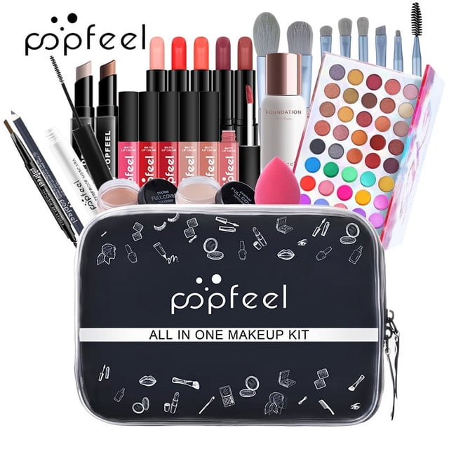 Professional Makeup Kit for Women Full Kit, Makeup Set Cosmetic Make Up Kit with Makeup Bag Include Eyeshadow Palette Makeup Brushes Set Lipstick Lip Gloss Foundation Concealer