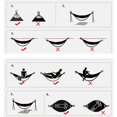 thumbnail image 2 of WRITWAA Rope Hanging Chair Hammock Red Canvas Swing Features for Outing 1Pack, 2 of 7