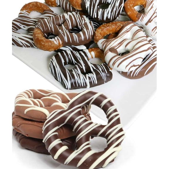 From You Flowers - 12 pc. Belgian Chocolate Dipped Pretzel Twists for Birthday, Anniversary, Get Well, Congratulations, Thank You, All Occasions
