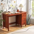 thumbnail image 4 of Costway 48" Home Office Desk with 3 Drawers Computer Desk PC Laptop Workstation Brown, 4 of 10