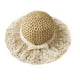 thumbnail image 1 of Sombrero de paja Salvador Visera para el sol Bohemia ala de encaje para festivales viajes cortos vacaciones para niños, 1 of 10