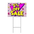 thumbnail image 1 of Pink 80 5% Off Sale (18" x 24") Yard Sign, Includes Metal Step Stake, 1 of 6