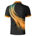 thumbnail image 4 of Dolkfu Collared Shirts&nbsp;for Men Orange Gradient Short Sleeve Tops Patchwork Minimalist Polos &nbsp;Shirts&nbsp;Men, 4 of 4